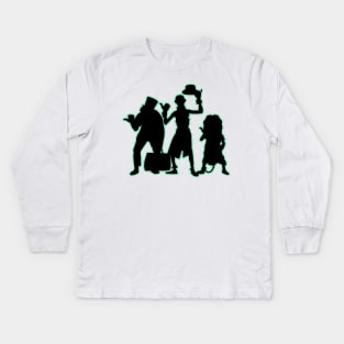 Hitchhiking Ghosts Glowing Silhouette Kids Long Sleeve T-Shirt